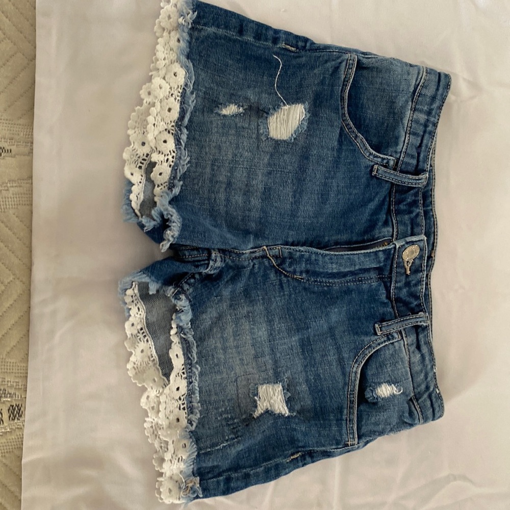 Jean Shorts - Distressed Youth Girls 11 12